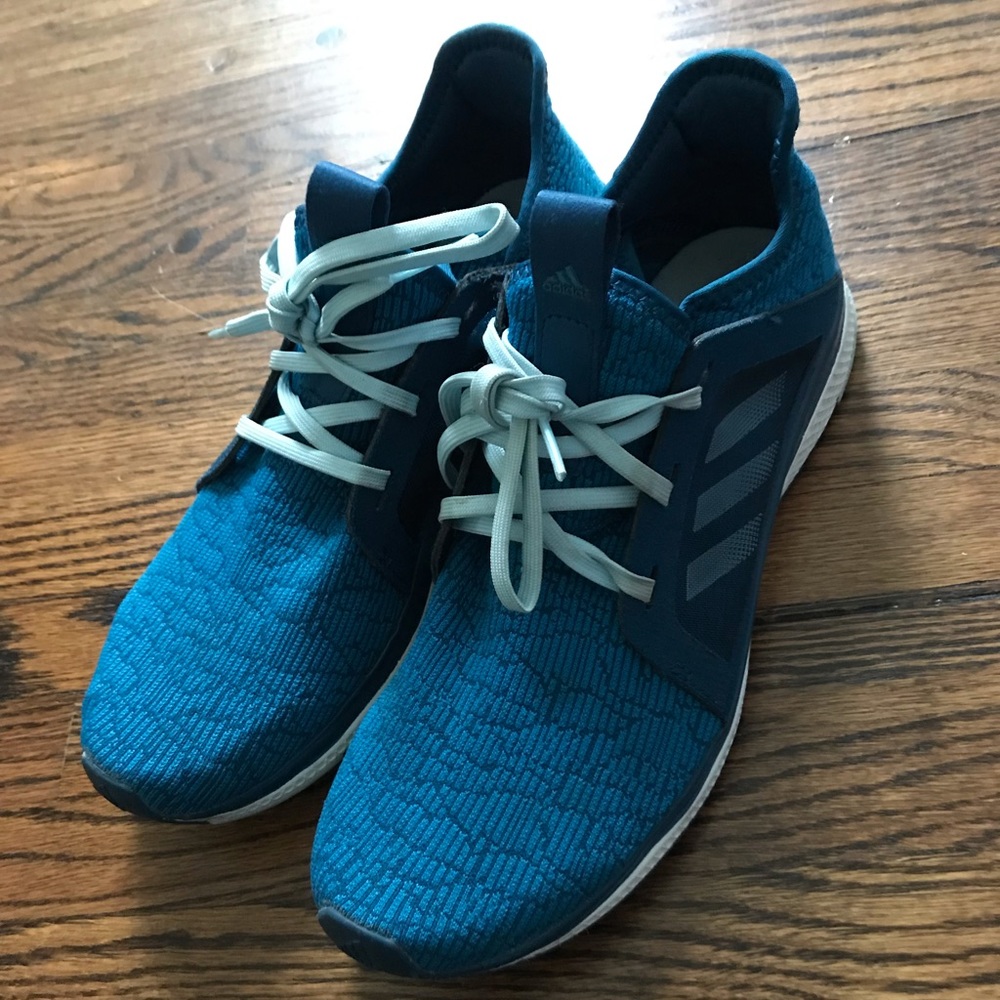 Adidas bright blue sneakers